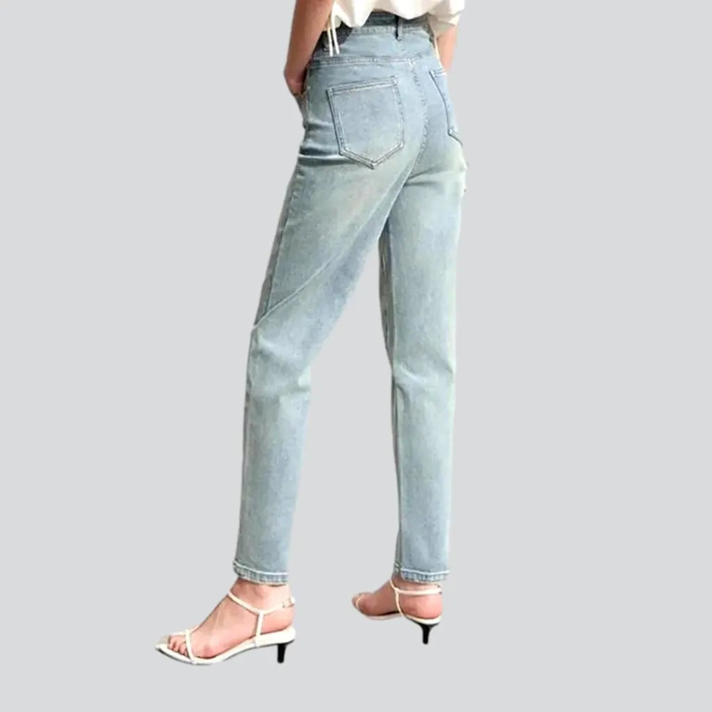 High-waist mom jeans
 for women