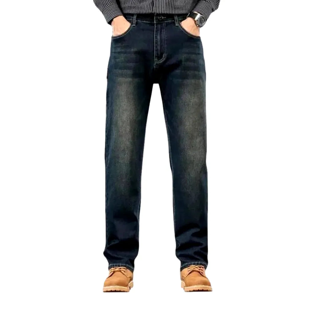 High-waist Men's Jeans - Dark Blue