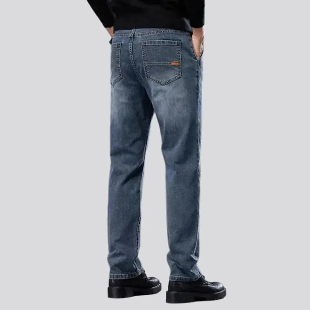 Vintage tapered-fit stretchable men's jeans