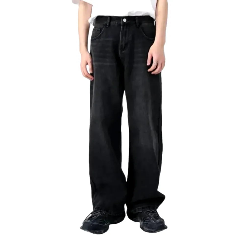 Fashion men's black jeans