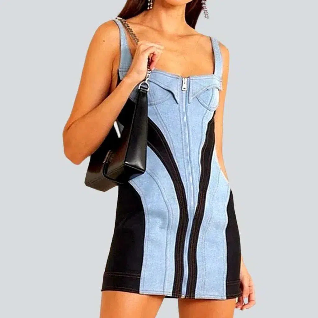 Fashionable sleeveless denim dress | Jeans4you.shop