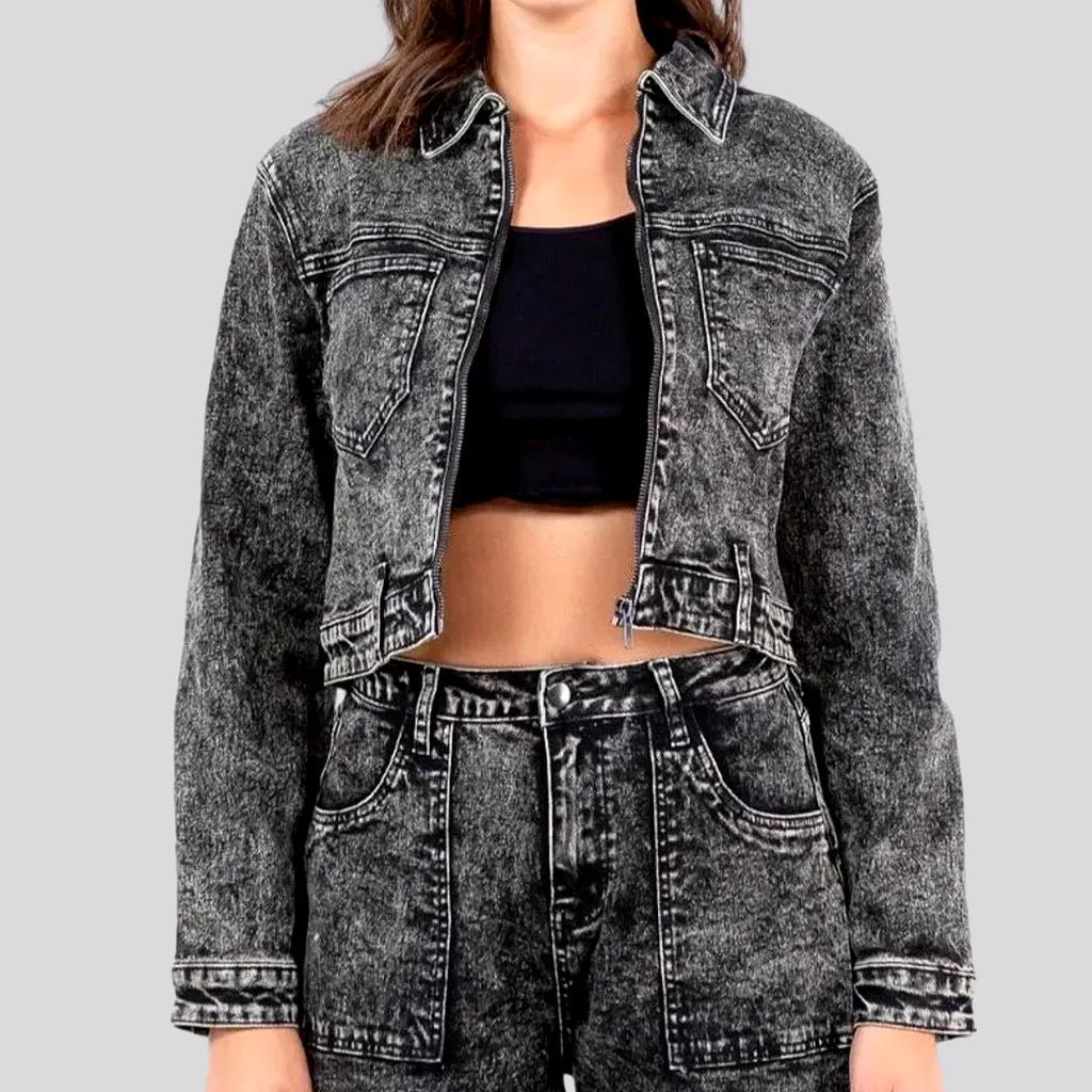 Fashionable Slim Fit Denim Jacket for Women | Jeans4you.shop