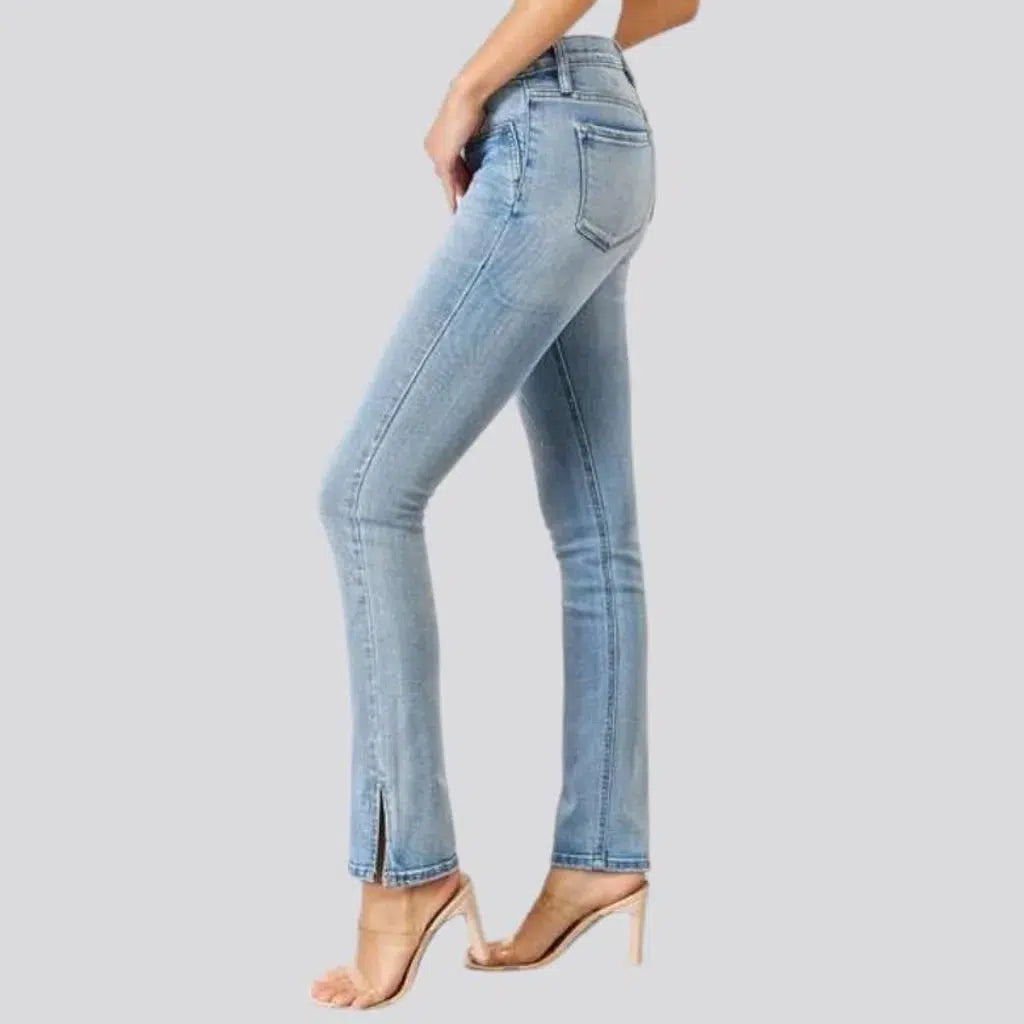 Mid-waist jeans
 for women