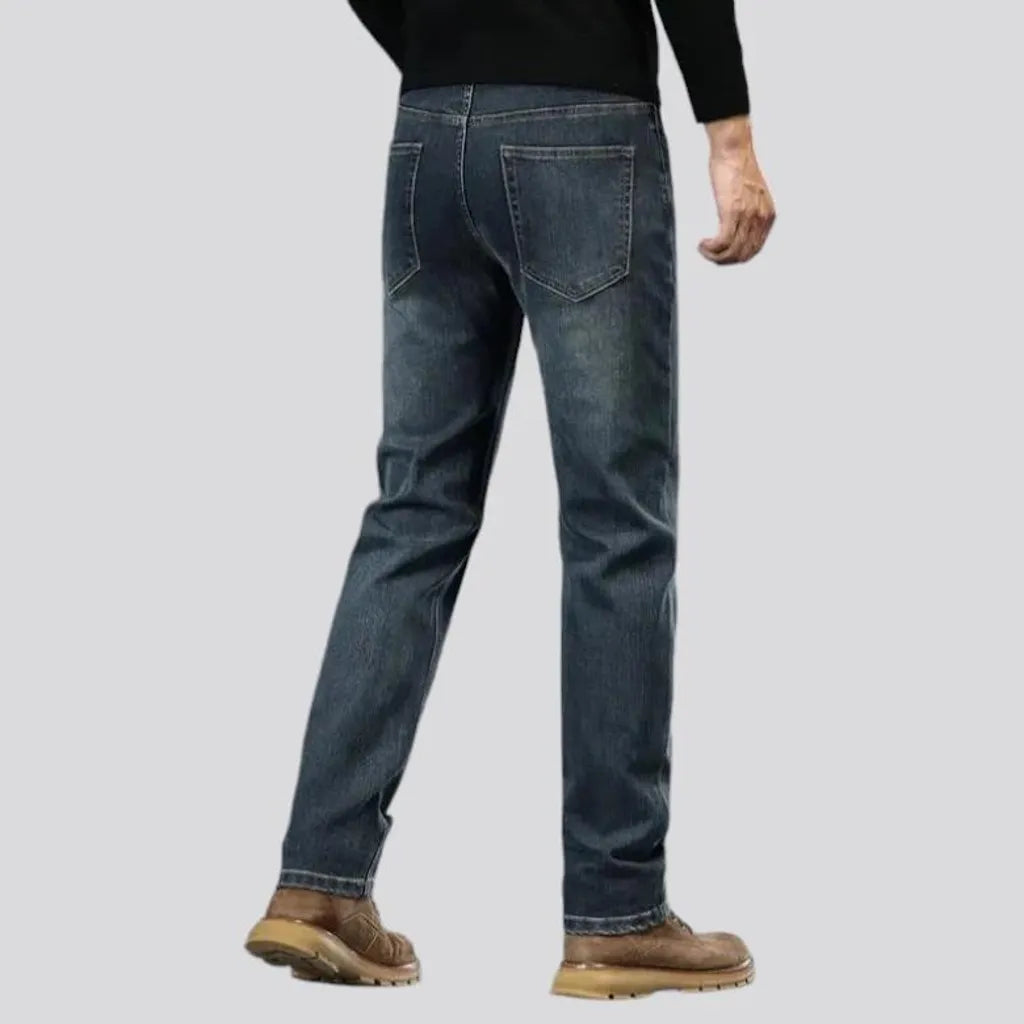 Classic tapered stonewashed men's jeans