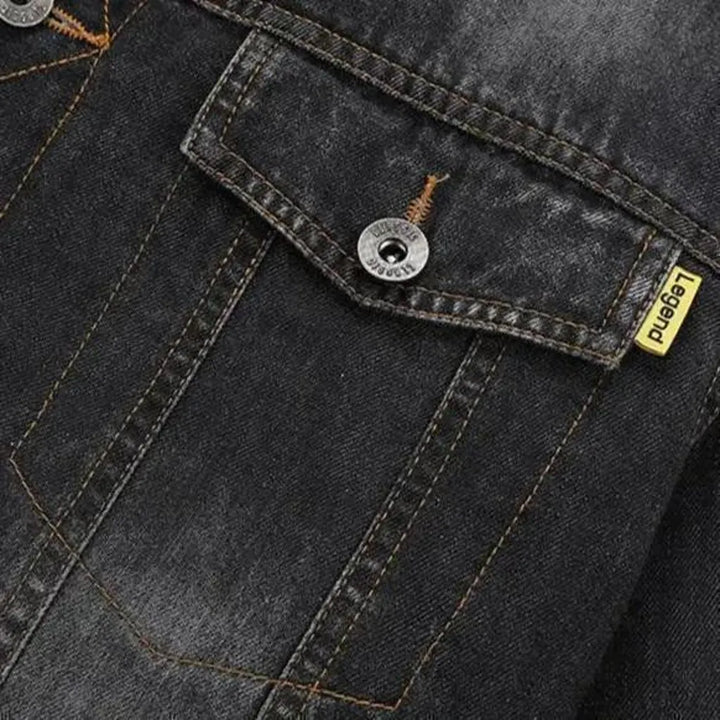 Sanded slim-fit men's jean jacket