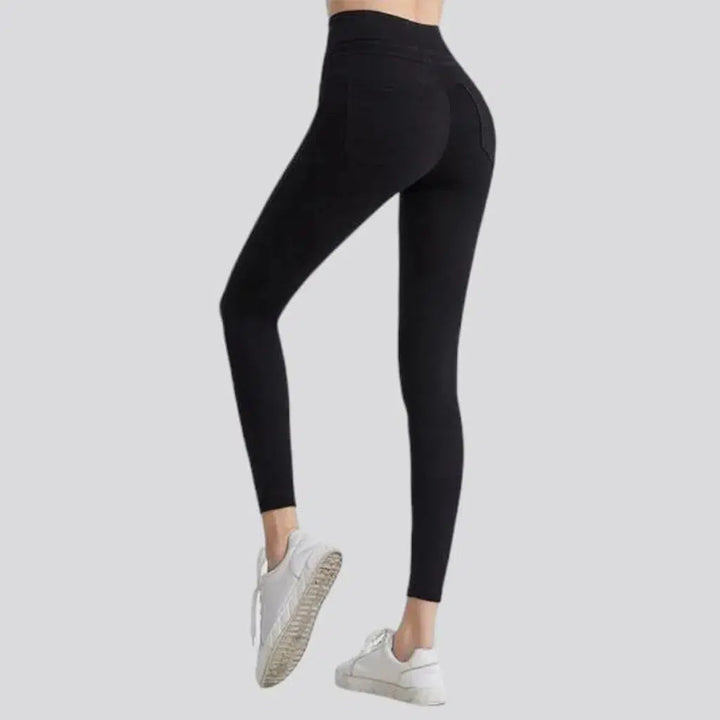 Casual skinny women's denim leggings