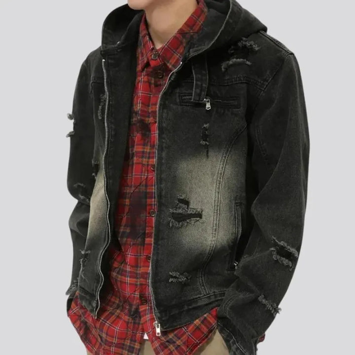 Stylish boho men's jeans jacket