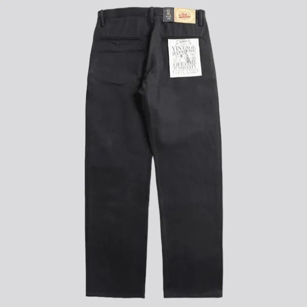 Selvedge black jeans
 for men