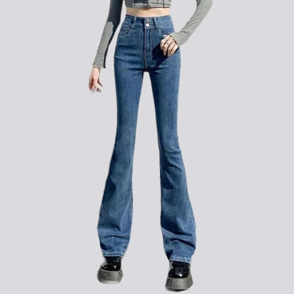 Push-up stonewashed jeans
 for women