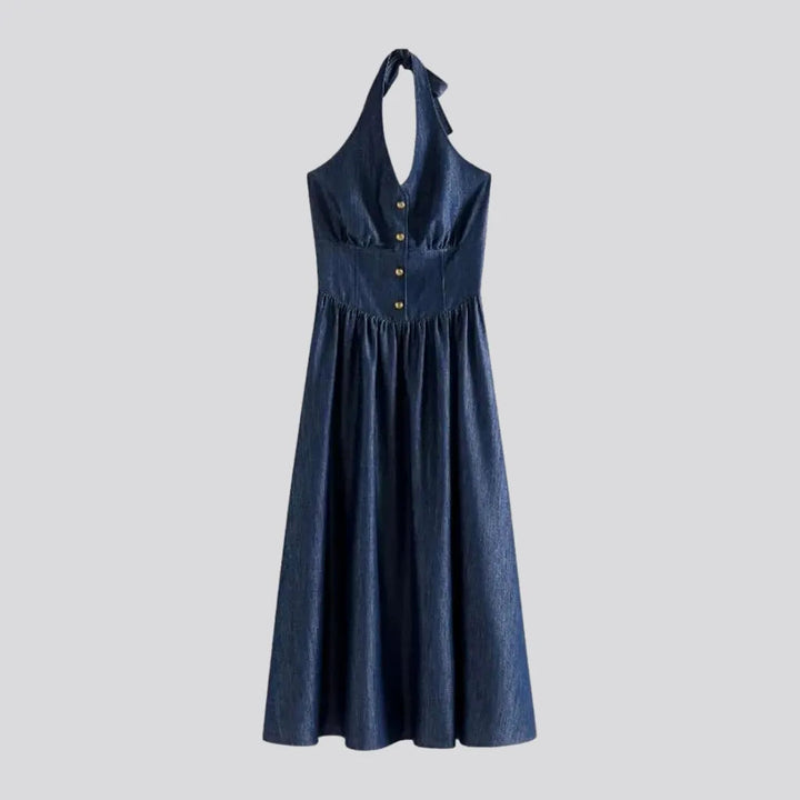 Flared Maxi Casual Denim Dress | Jeans4you.shop