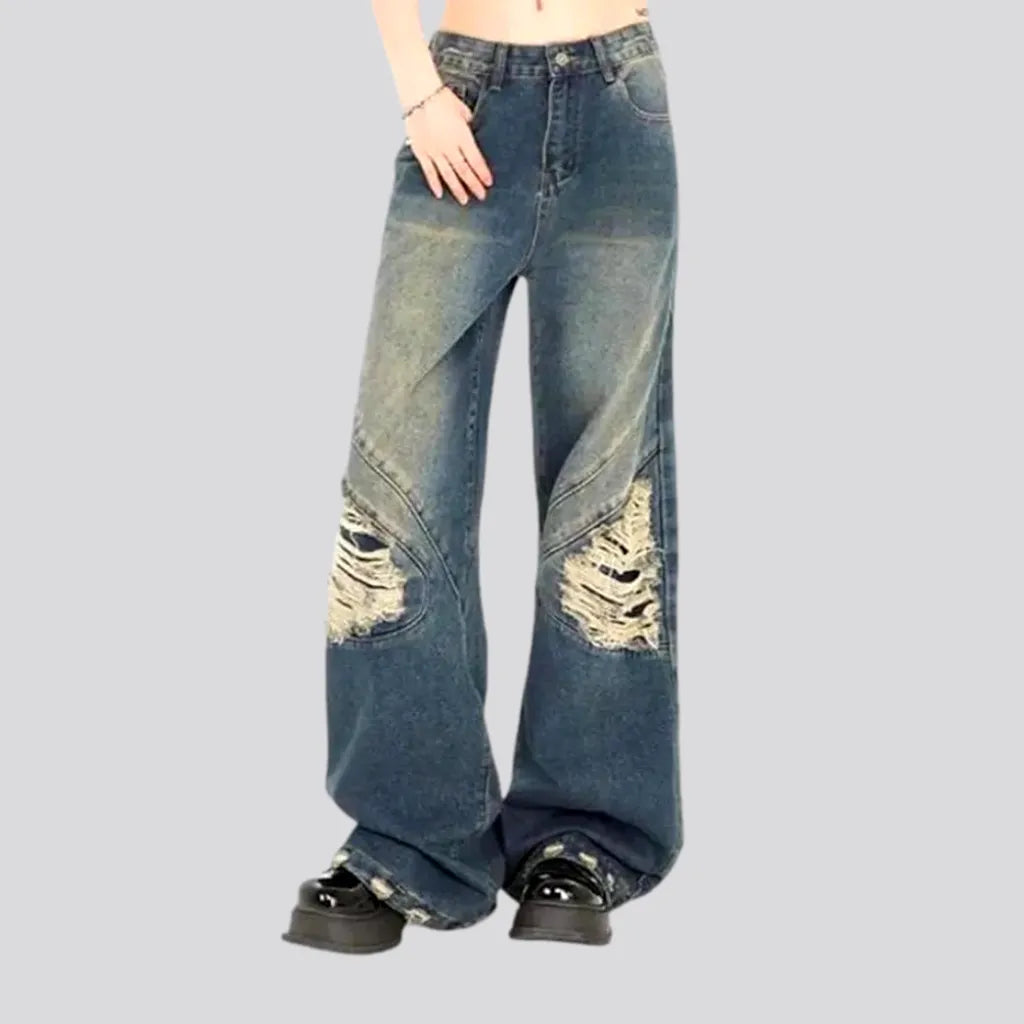 Grunge Fashion Mid Rise Men's Jeans | Jeans4you.shop