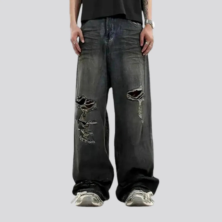 Grunge Street Style Mid-rise Men's Jeans | Jeans4you.shop