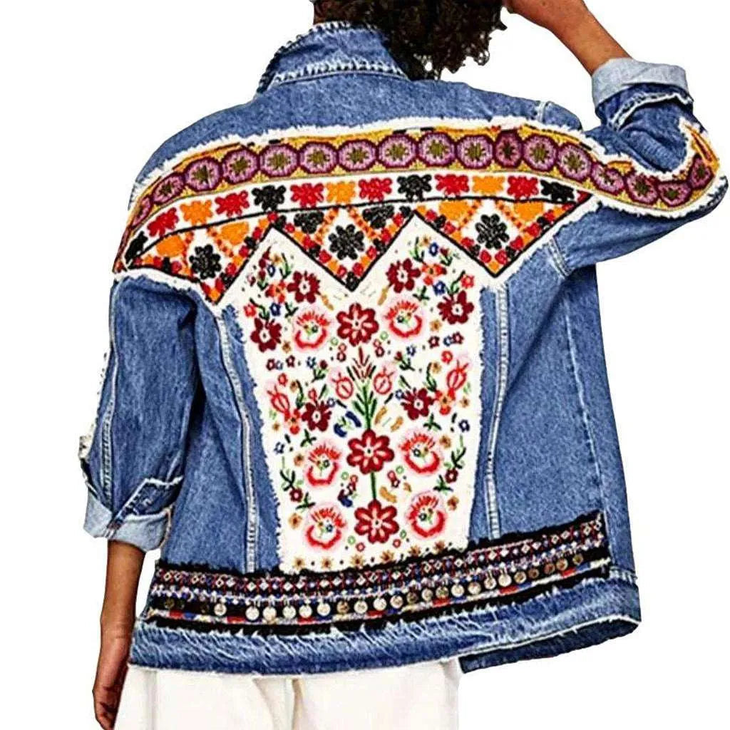 Gypsy lady patchwork denim jacket