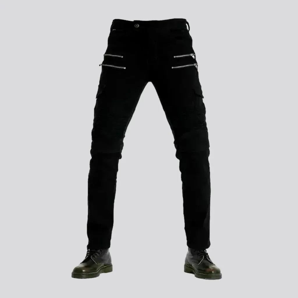 High-rise Biker Fit Moto Jeans for Men | Jeans4you.shop