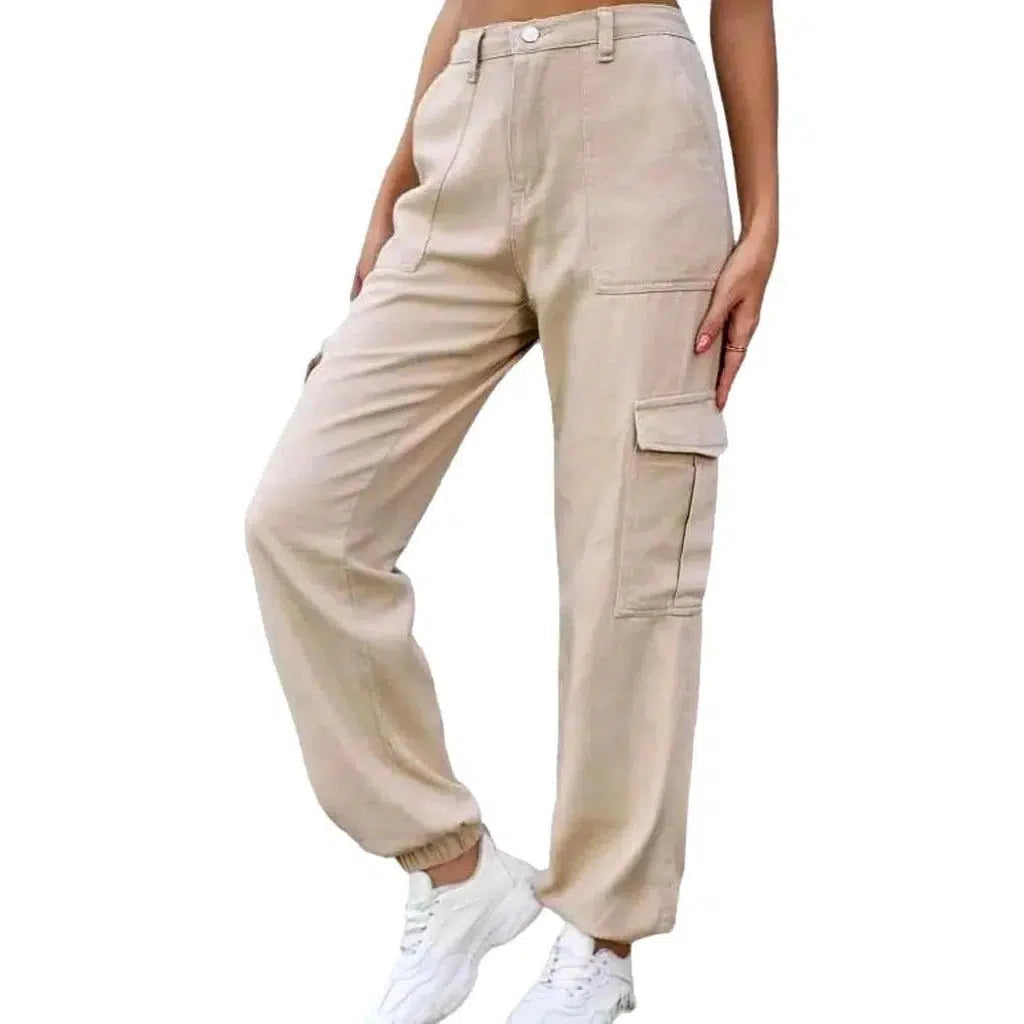 High-waist denim pants
 for women