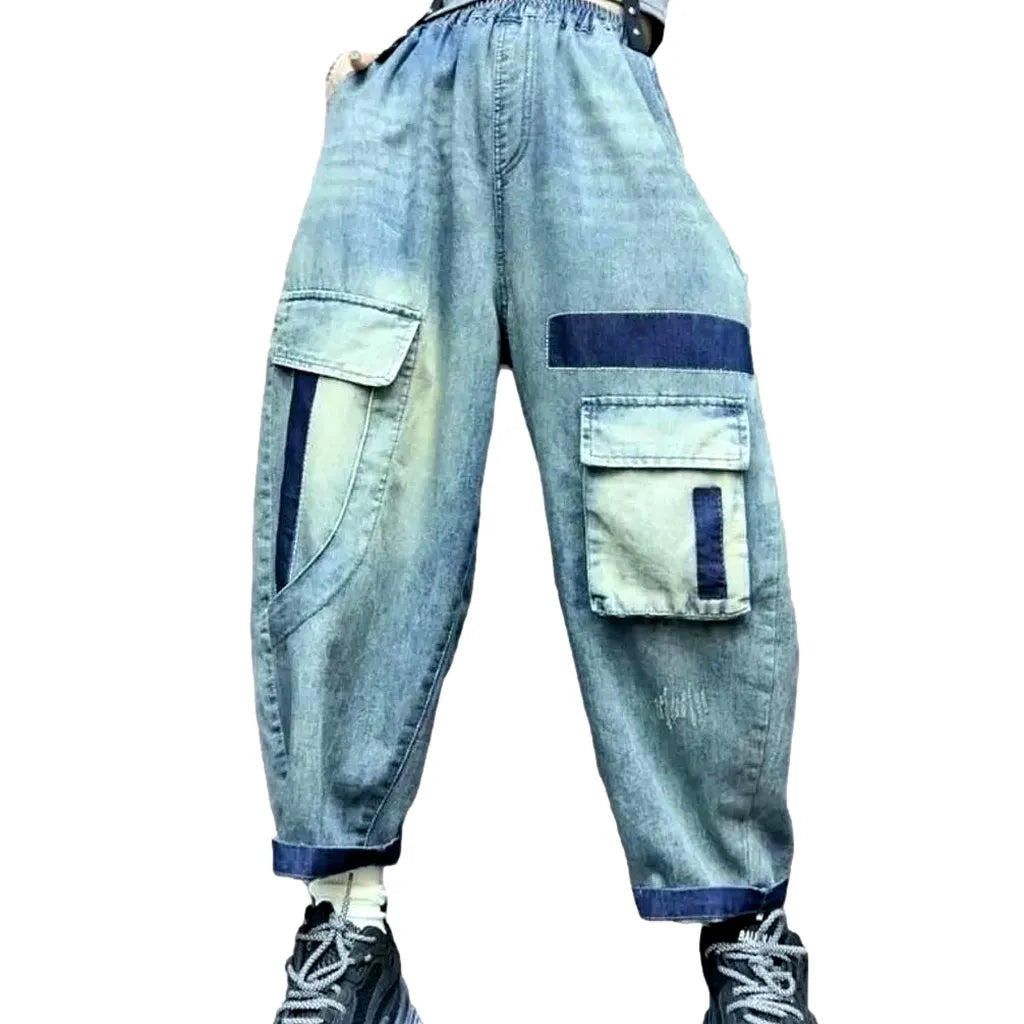 High-waist fashion jeans pants for ladies