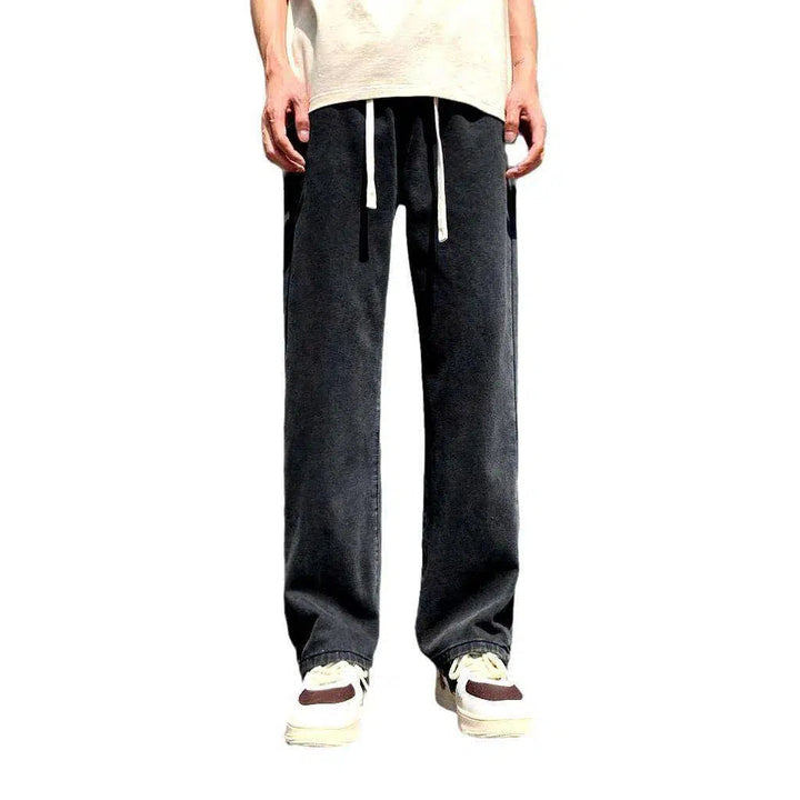 High-waist hip-hop men's denim pants