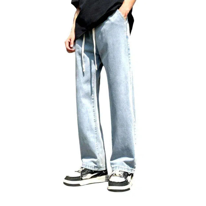 High-waist hip-hop men's denim pants