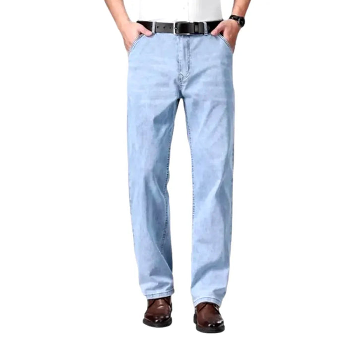 High-waist thin jeans
 for men