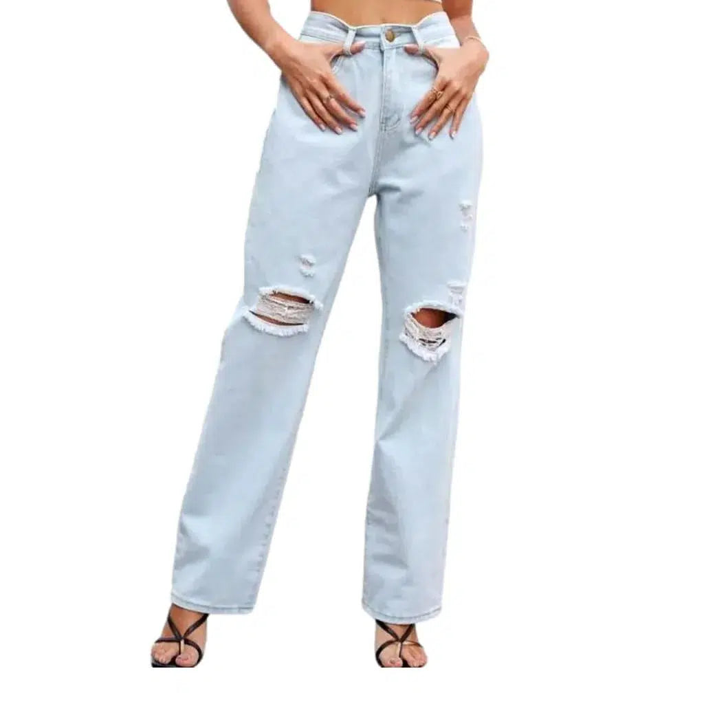 High-waist wide-leg jeans