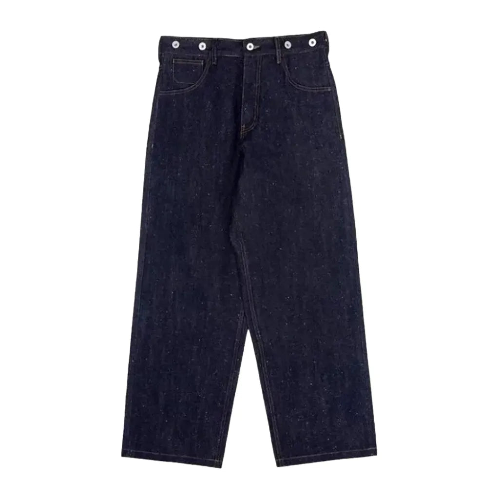 High waisted heavyweight self-edge jeans