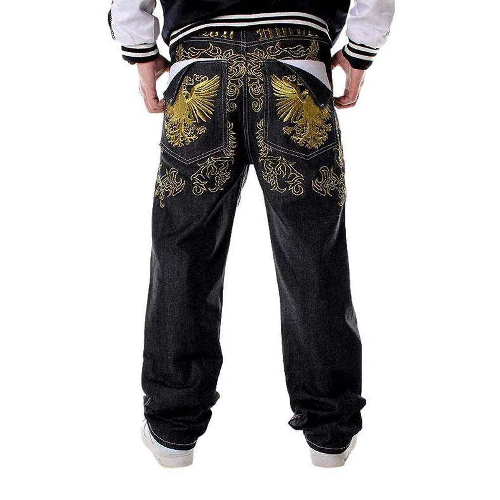 Hip-hop golden ornament jeans