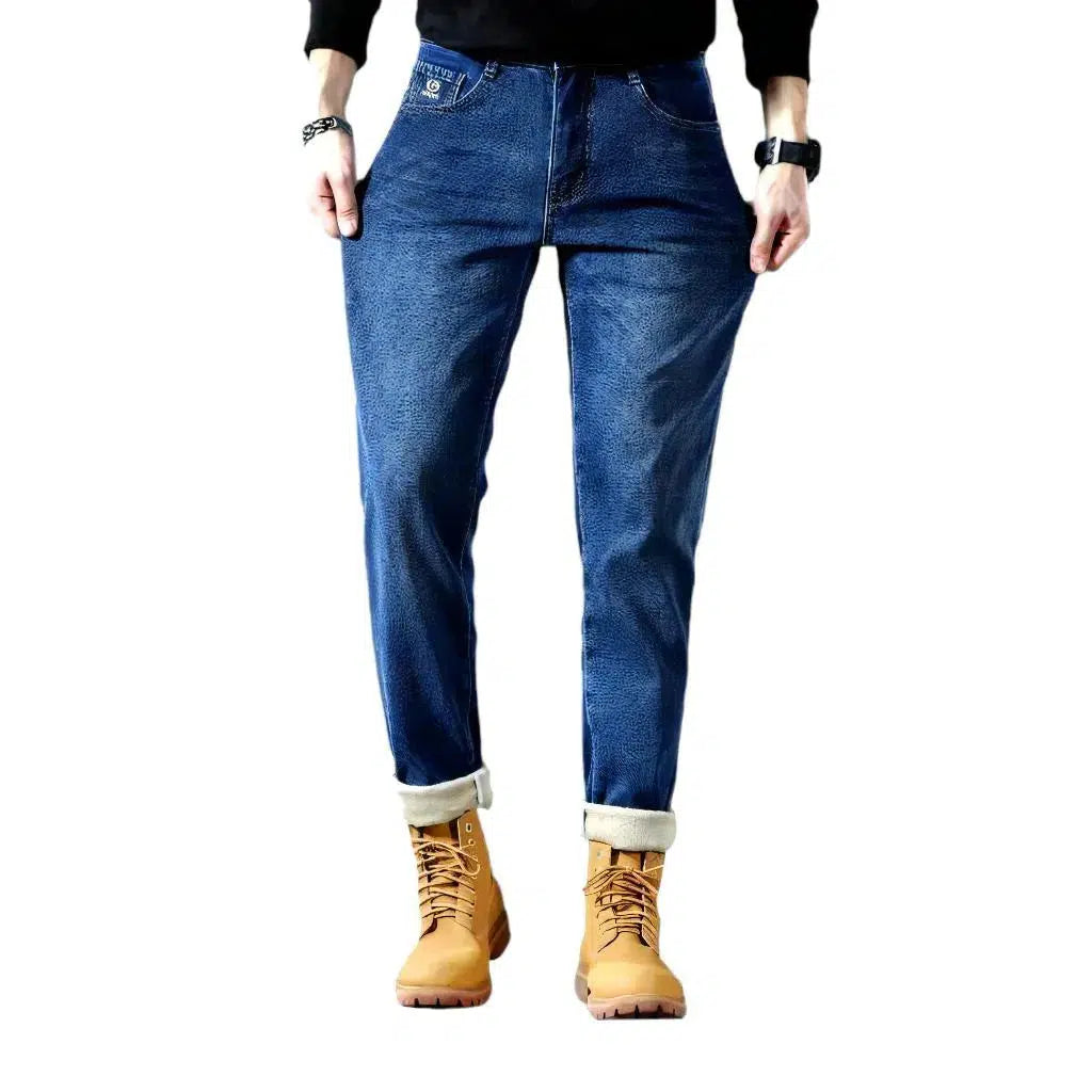 Insulated men's street jeans