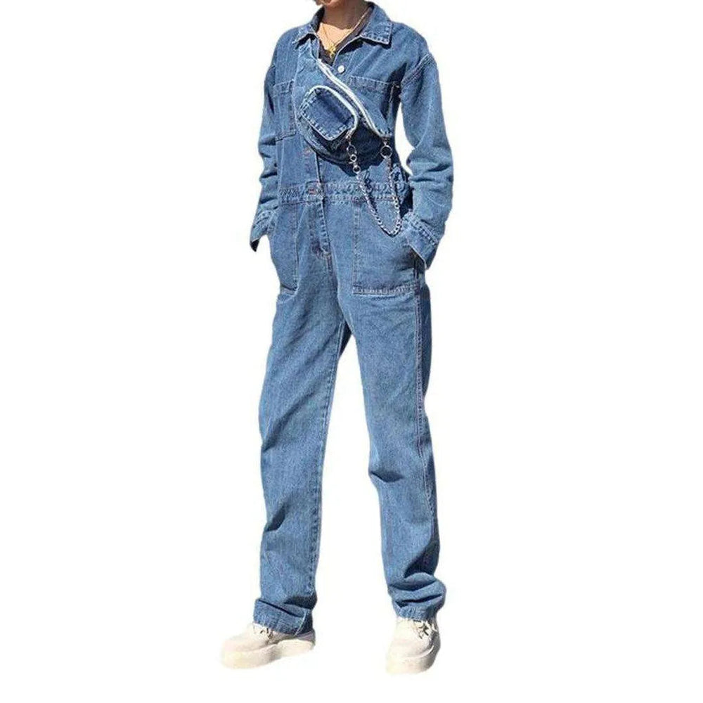 Jean Jumpsuit for Ladies - Light Blue