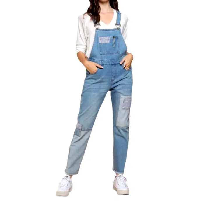 Light-wash Denim Overall for Women - Light Blue