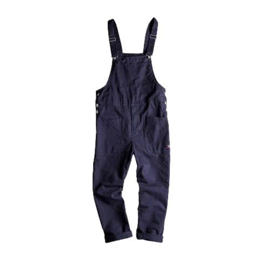 Loose Men's Denim Dungaree - Blue