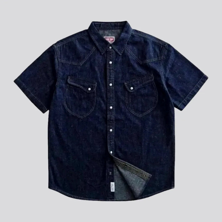 Medium Wash Western Labor Men's Denim Shirt | Jeans4you.shop