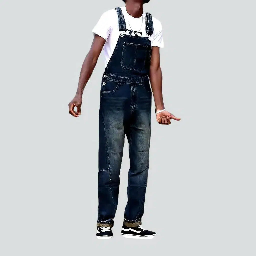 Men's dark wash denim dungaree | Jeans4you.shop