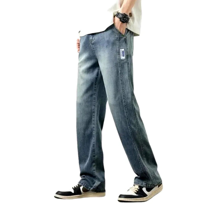 Men's double-side-stitching jeans