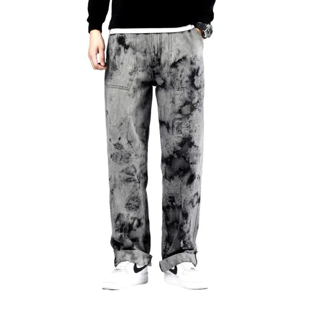 Men's tie-dyed jeans