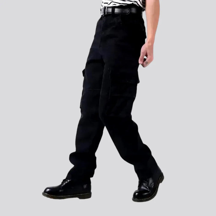 Mid-rise Loose-fit Cargo Workwear Men's Jean Pants | Jeans4you.shop