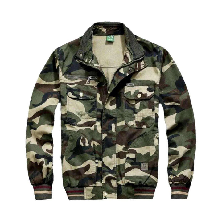 Military duty men's jean jacket