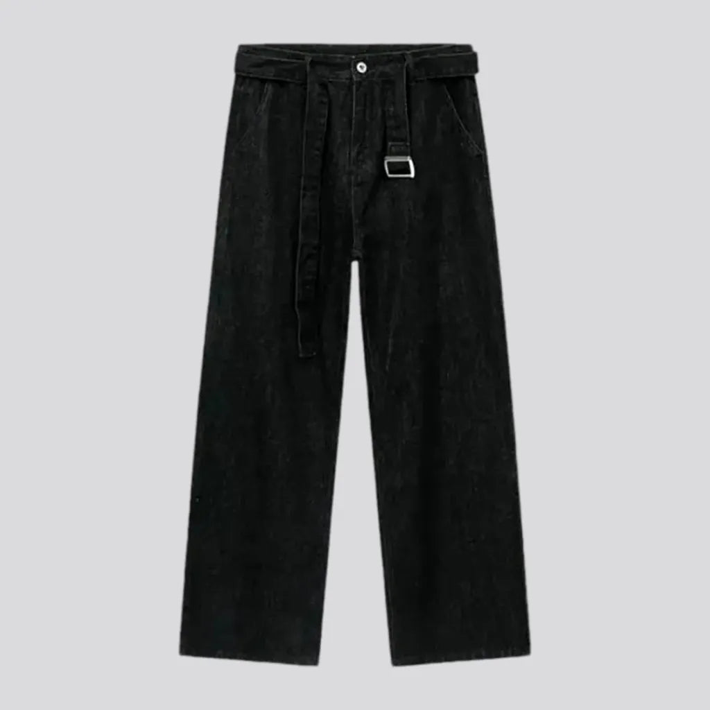 Monochrome Mid Rise Baggy Men's Jeans | Jeans4you.shop