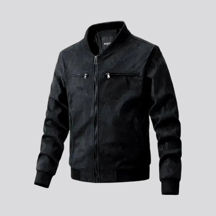 Monochrome Slim Fit Men's Denim Bomber Jacket | Jeans4you.shop