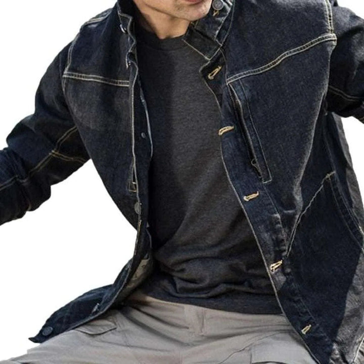 Motorcycle men's casual denim jacket