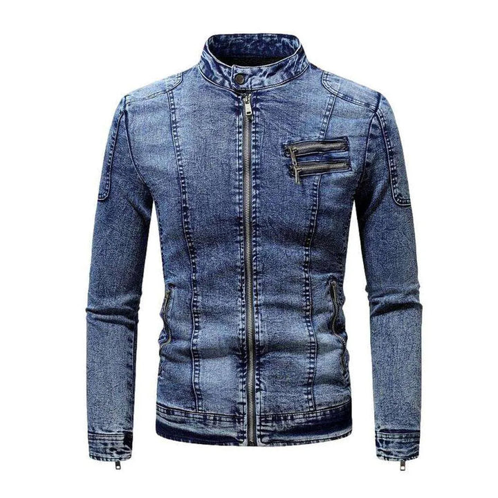 Motorcycle men's denim jacket