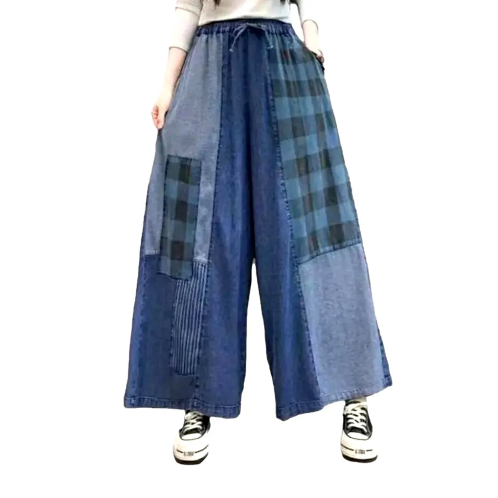 Patchwork women's jeans pants