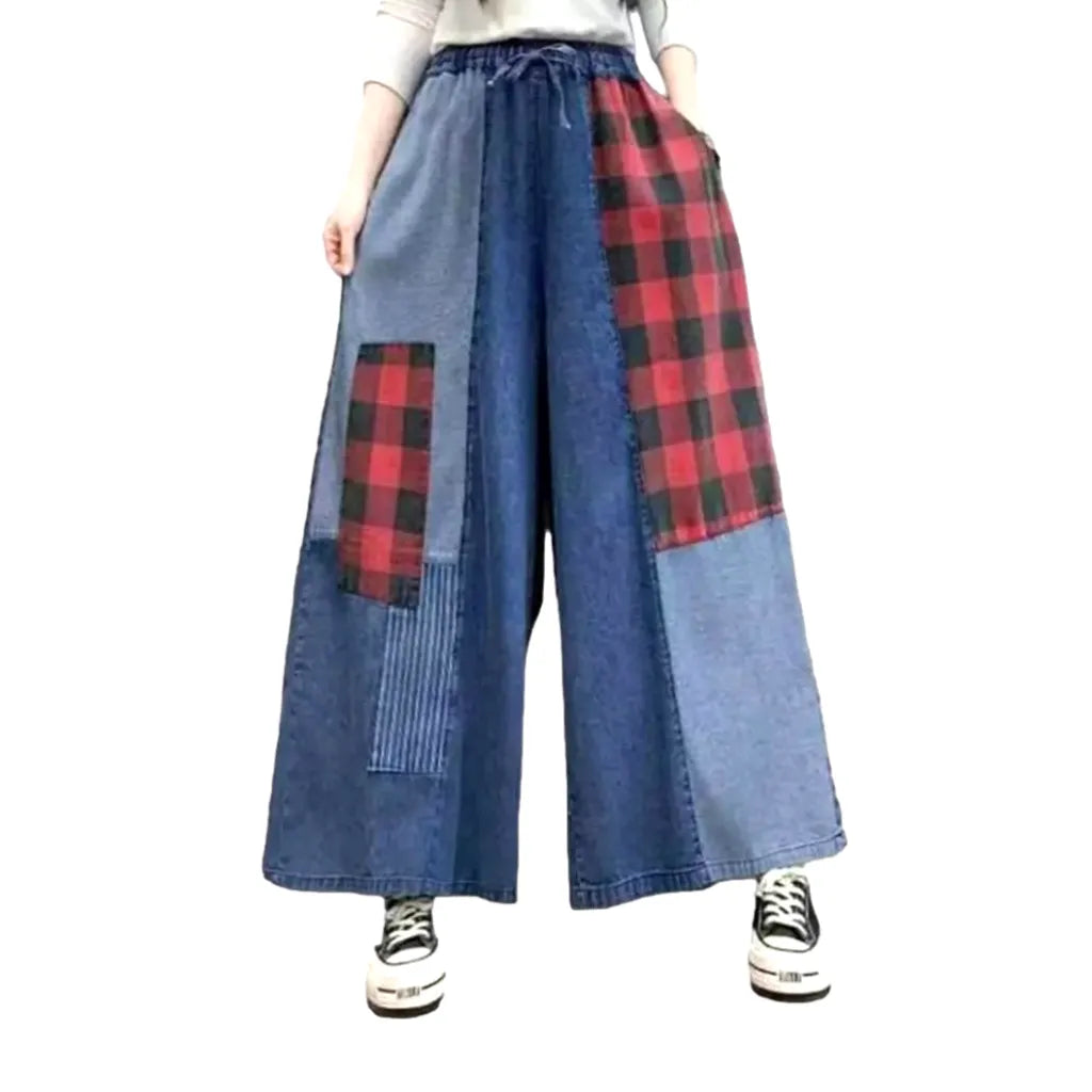 Patchwork women's jeans pants