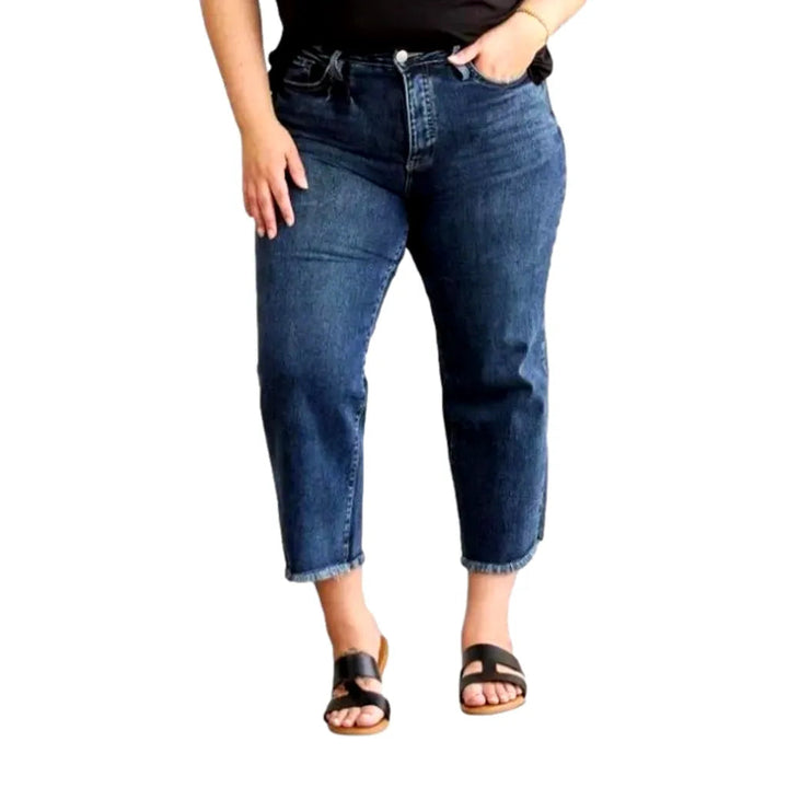 Plus-size dark wash jeans