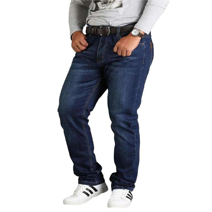 Plus size regular men's jeans