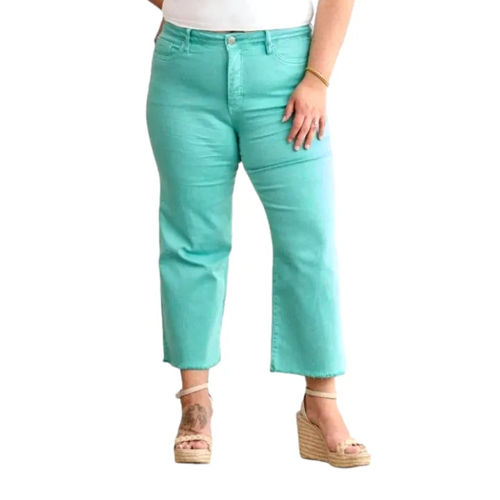 Plus-size women's straight jeans