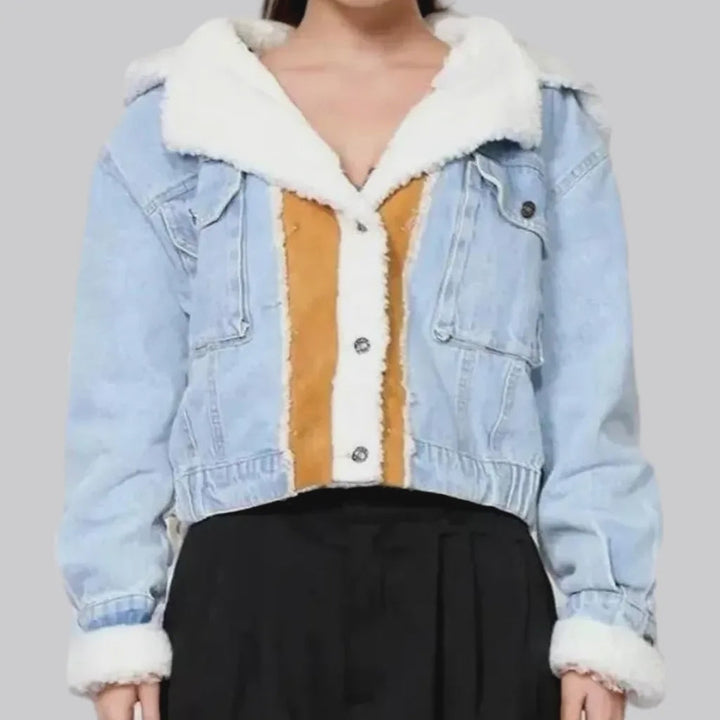 Light-wash hooded denim jacket for women | Jeans4you.shop