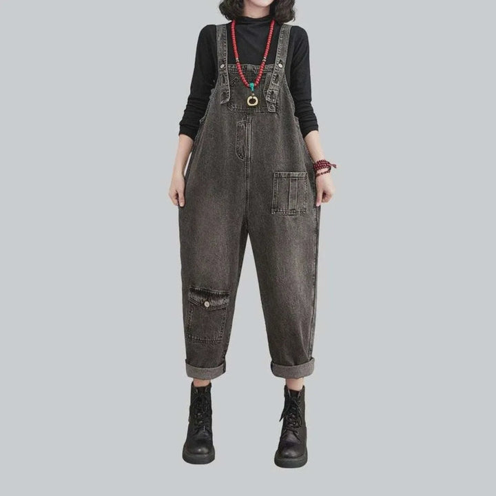 Vintage grey women's denim overall | Jeans4you.shop