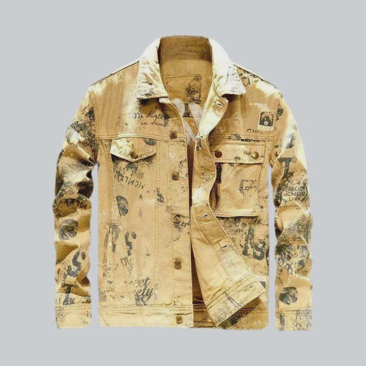 Painted y2k jeans jacket
 for men | Jeans4you.shop