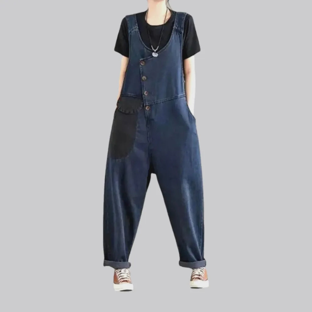 Dark-wash women's jean jumpsuit | Jeans4you.shop