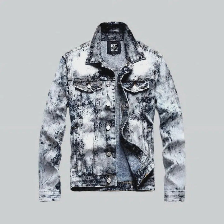 Bleached acid-wash men's jean jacket | Jeans4you.shop